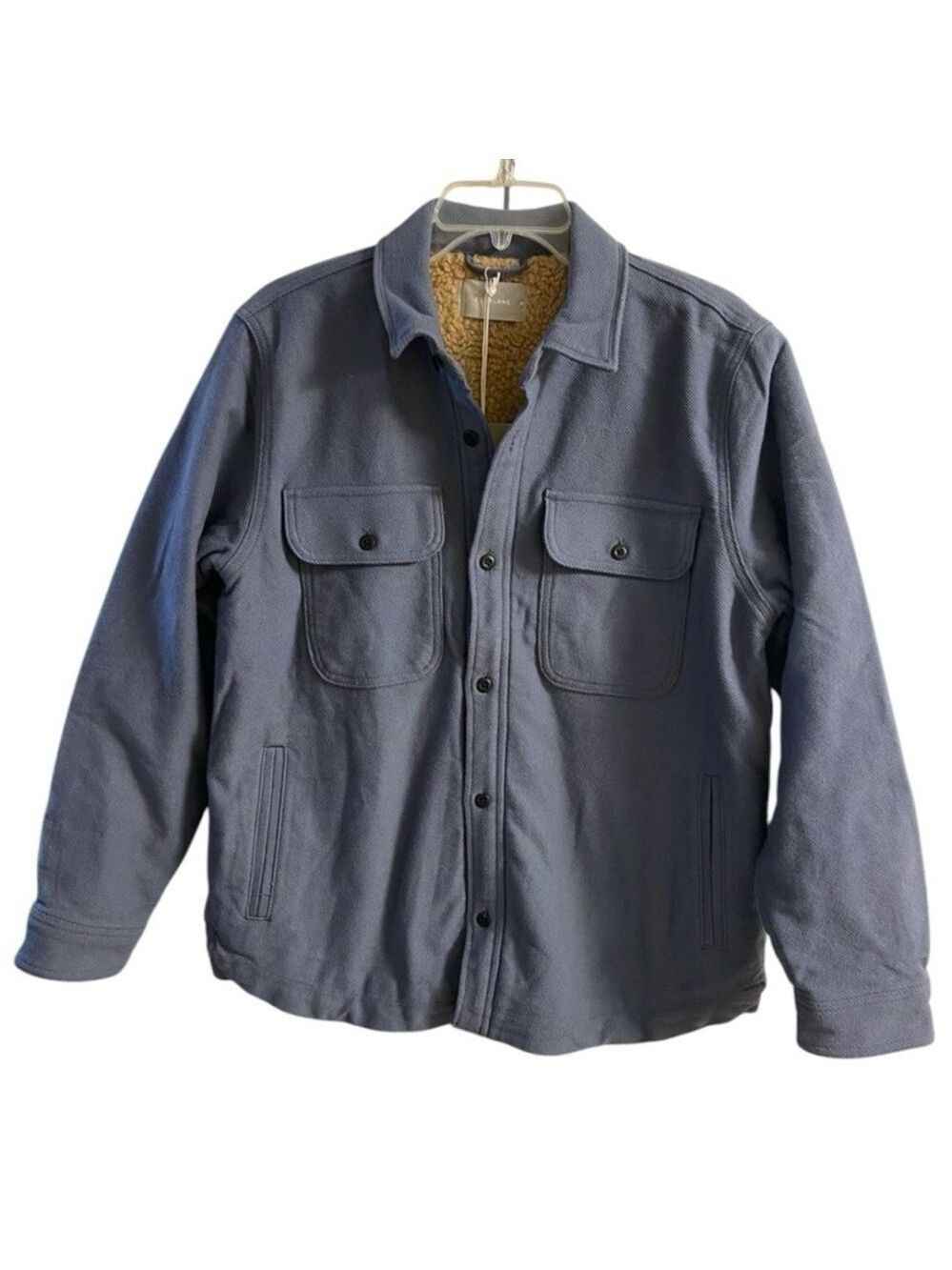 Everlane Men's Gray Shirt Jacket Sherpa lined Medium New